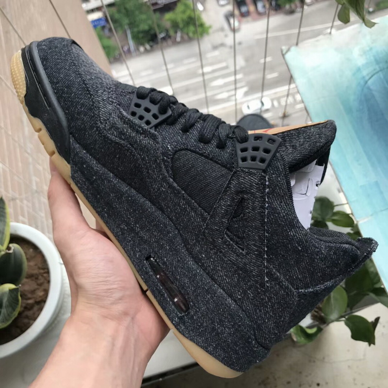 Authentic Air Jordan 4 X Levis NGR Black